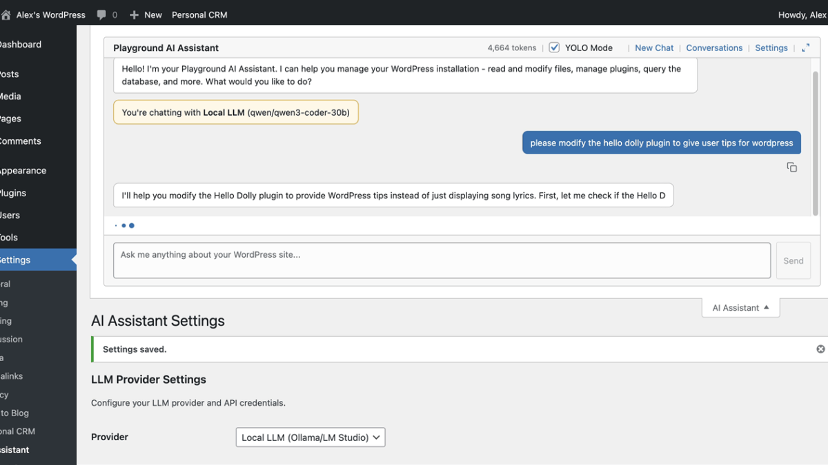 Your Browser Becomes Your WordPress: Introducing my.WordPress.net
