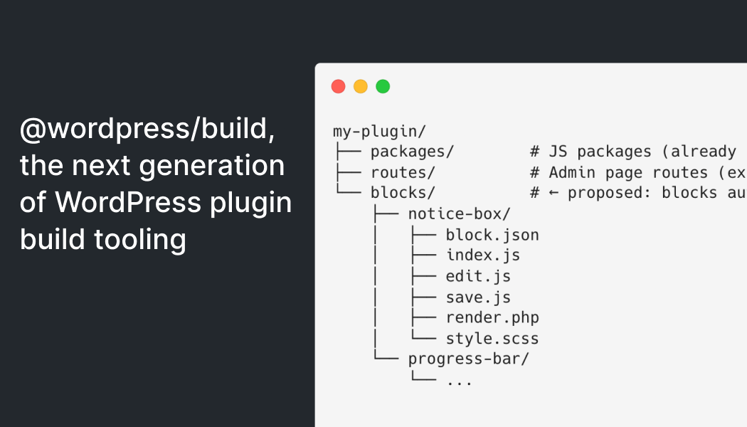 @wordpress/build: The Next Generation of WordPress Plugin Build Tooling