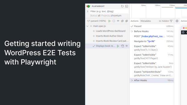 wordpress e2e tests