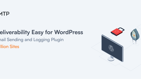 WP Mail SMTP by WPForms banner highlighting easy email deliverability and logging for WordPress users